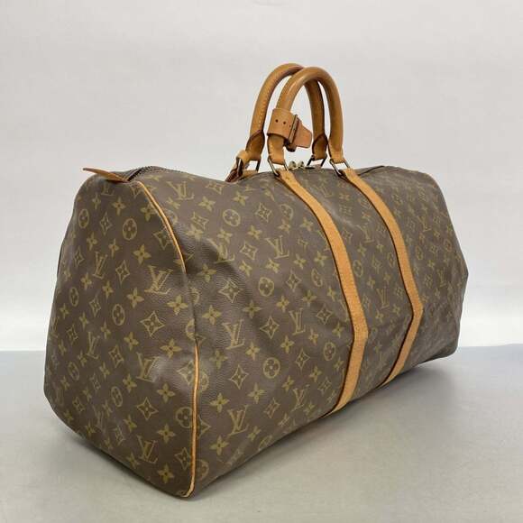 LOUIS VUITTON Brown Monogram Keepall 55 Boston Bag - Picture 2 of 12